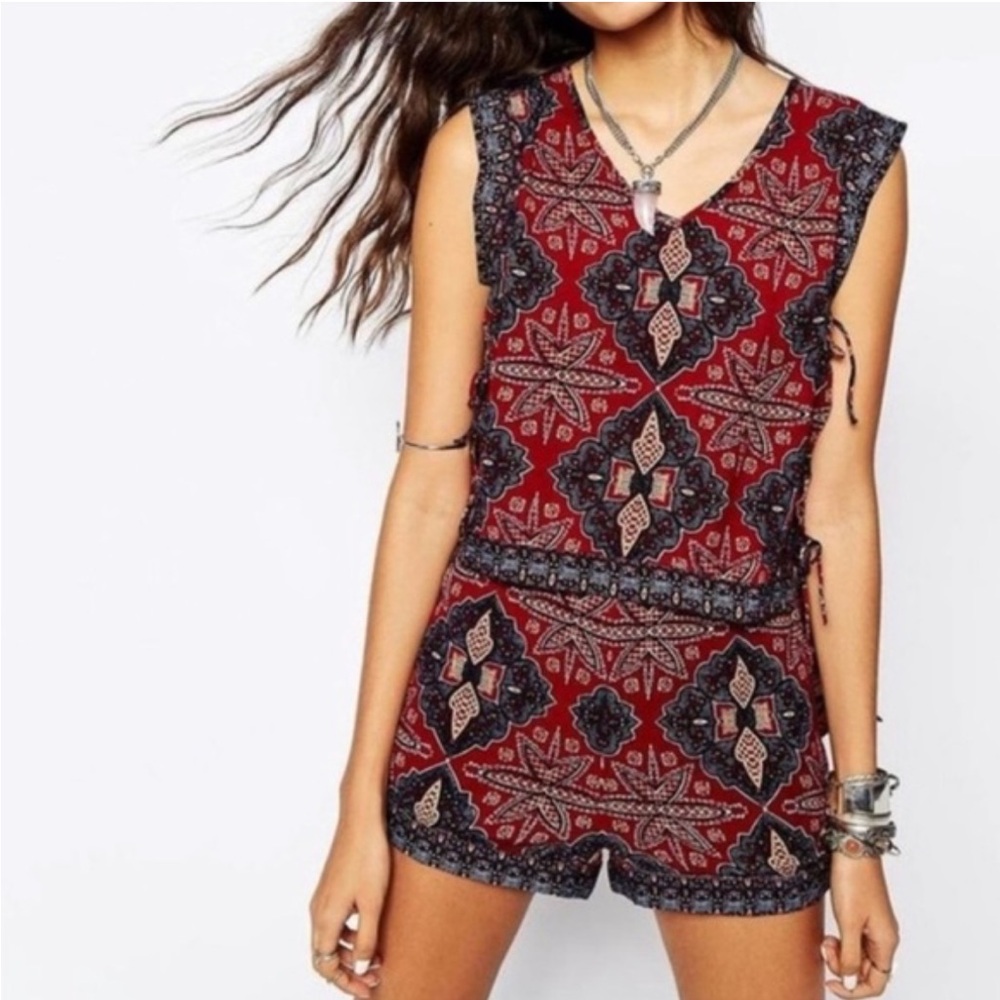 Free People 2 Piece Shorts an Top Set Dalia Dreams Sz 4 Small